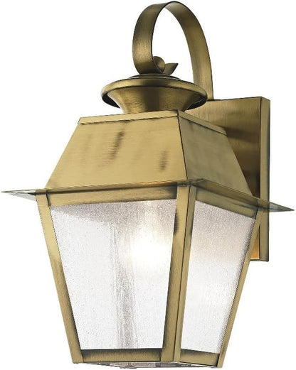 Livex Lighting 2162-61 Mansfield 1-Light Outdoor Wall Lantern, Charcoal
