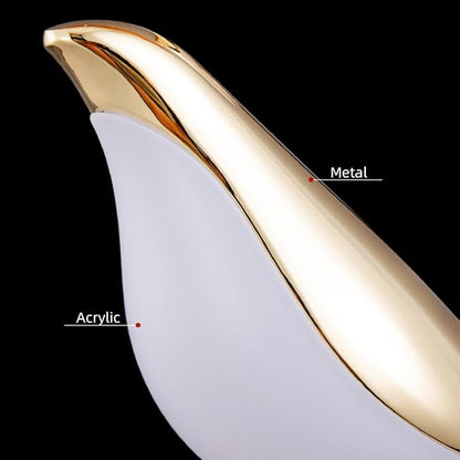 Modern Black and Gold Floor Lamp Unique Lamps Creative Bird Standing Floor Lamp Tall Metal Standing Light 3 Vivid Birds Shade Art Deco Floor Lamps for Living Room Bedroom - White Light