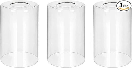 Clear Glass Shades Replacements 3-Pack Shade Cover Globes for Light Fixtures