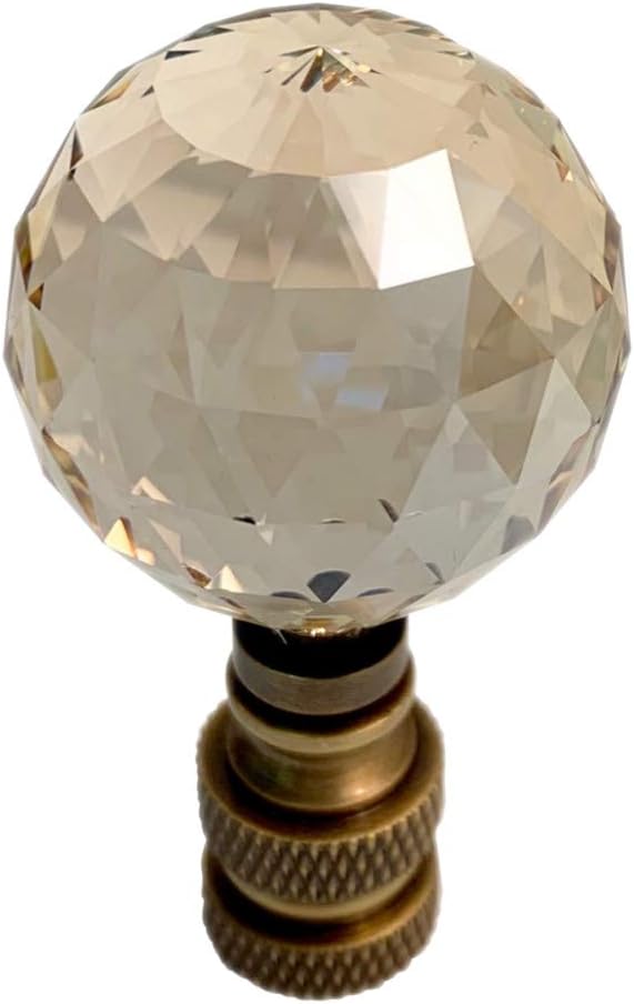 Swarovski Champagne Crystal Ball Lamp Shade Finial