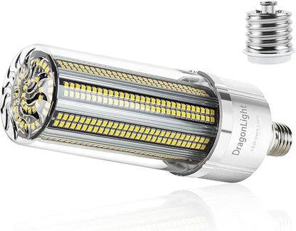 DragonLight 80W Commercial Grade Corn LED Light Bulb(600 Watt Equivalent) E26/E39 Large Mogul Base LED Lamp 3000K Warm White 9,600LM