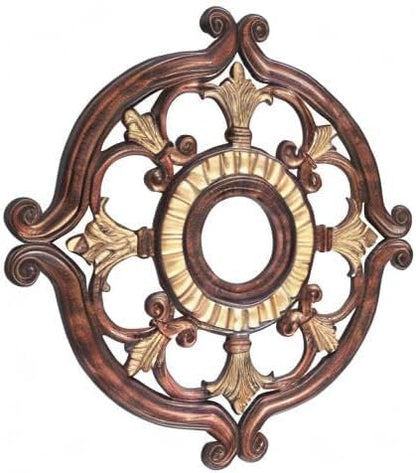 Livex Lighting 8216-63 Ceiling Medallion in Verona Bronze with Aged Gold Leaf Accents 0.1 x 0.1 x 1.5