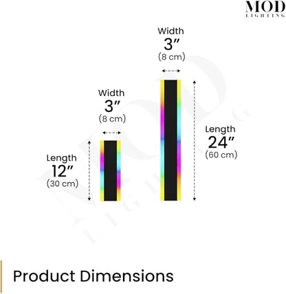 𝗠𝗢𝗗 𝗟𝗜𝗚𝗛𝗧𝗜𝗡𝗚 Haylen RGB | Long Outdoor Wall Lights, 7 Colors and 358 Light Effects, Dimmable with Remote Modern Linear Exterior Light Fixture, Waterproof Wall Sconce 9W, 1-Pack (RGB | 12")
