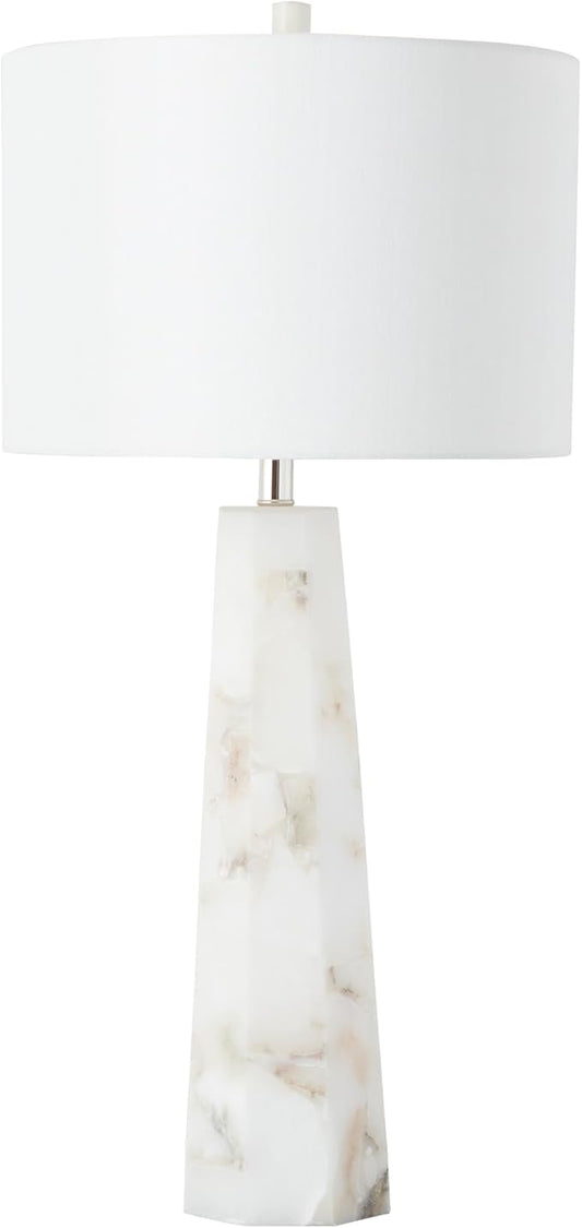 Z Gallerie Aurora Table Lamp with White Linen Lampshade,16-inch Diameter,White (bulbs not included)