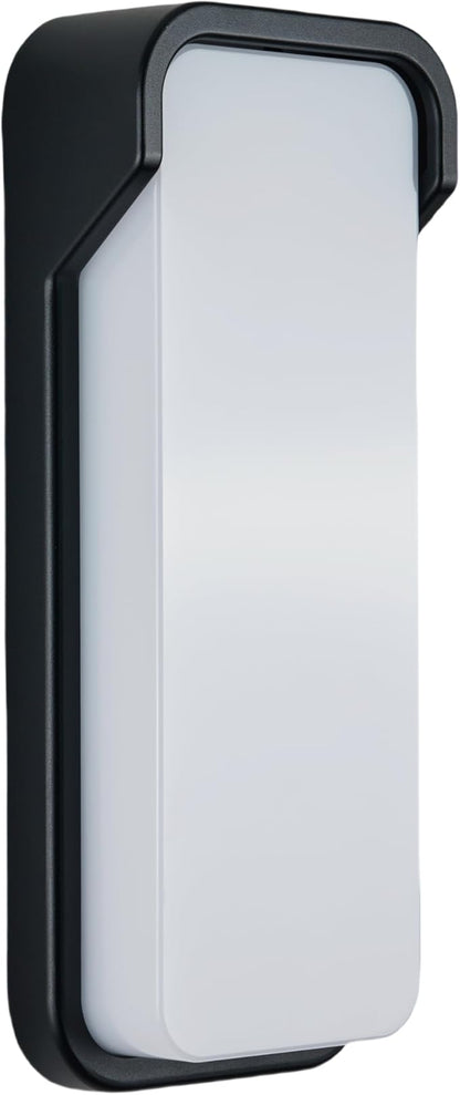 LANFU LED Modern Rectangular Outdoor Wall Sconce Light 3000K Outside Light for House Patio, Black Warm White, IP64 Waterproof Exterior Wall（16.5inch Bordered）