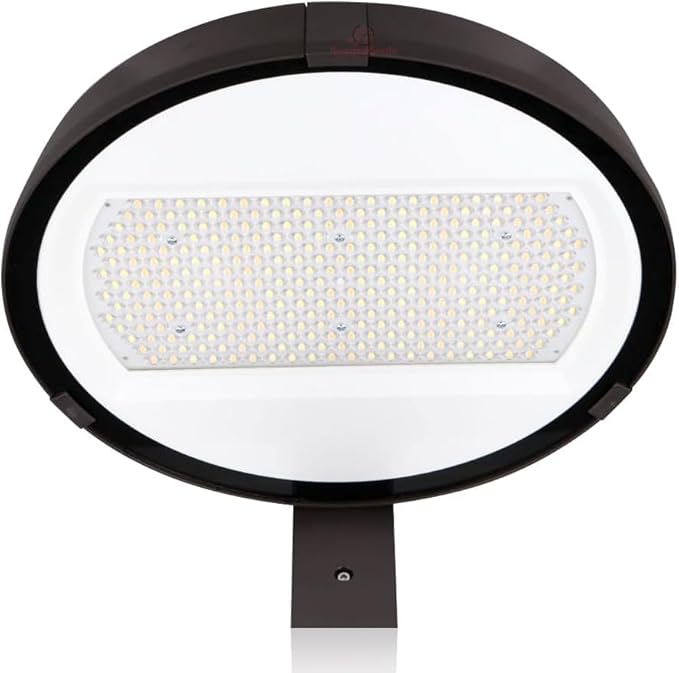 RuggedGrade 150W LED Post Top Light - Perconi Series - 21,000 Lumens - Color Selectable 4000K/5000K - Slip Fit Mount - Photocell - Full Tunable - Bronze Housing - DLC 5.1 Premium