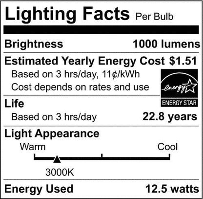 Satco S29426 12.5 Watt; PAR30LN LED; 3000K; 12-Pack California Compliant