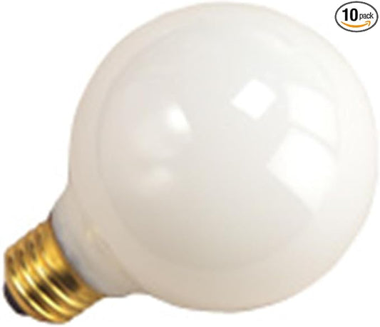 10 Qty. Halco 40W G25 WH Med 130V Halco G25WH40 40w 130v Incandescent White Lamp Bulb