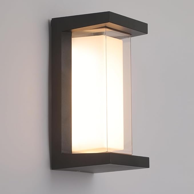 24W Outdoor Wall Lights Exterior/Interior LED 3-Color Adjustable 2100LM Sconces Lights IP65 Waterproof Modern Outdoor Lighting Fixtures Aluminum Wall Lights Compatible with Dimmers