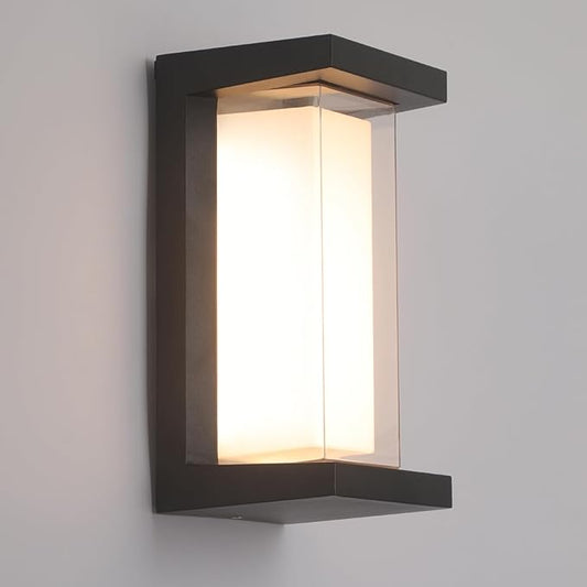 24W Outdoor Wall Lights Exterior/Interior LED 3-Color Adjustable 2100LM Sconces Lights IP65 Waterproof Modern Outdoor Lighting Fixtures Aluminum Wall Lights Compatible with Dimmers