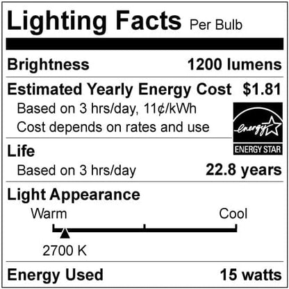 Sunlite 40303 LED PAR38 Long Neck Spotlight Bulb, 15 Watt (100W Halogen EQ), 1200 Lm, 40° Flood Beam, Medium E26 Base, 90 CRI, Waterproof, Dimmable, T20/T24/CEC & UL Listed, 2700K Warm White, 6 Count