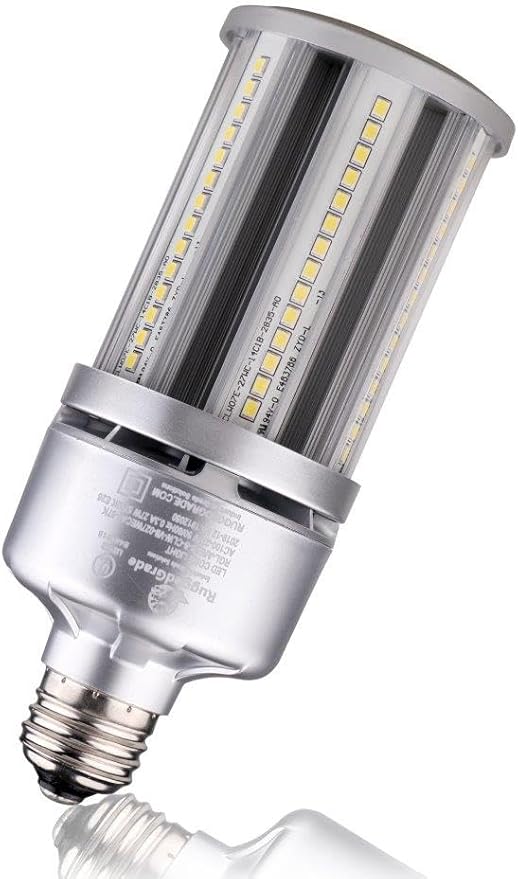 RuggedGrade Aries S Series 27W LED Corn Bulb | 3,645 Lumens | 5000K Bright White | E26 Base | Built-in 6KV Surge Protection | Indoor/Outdoor LED Retrofit Light | DLC 5.1 Premium