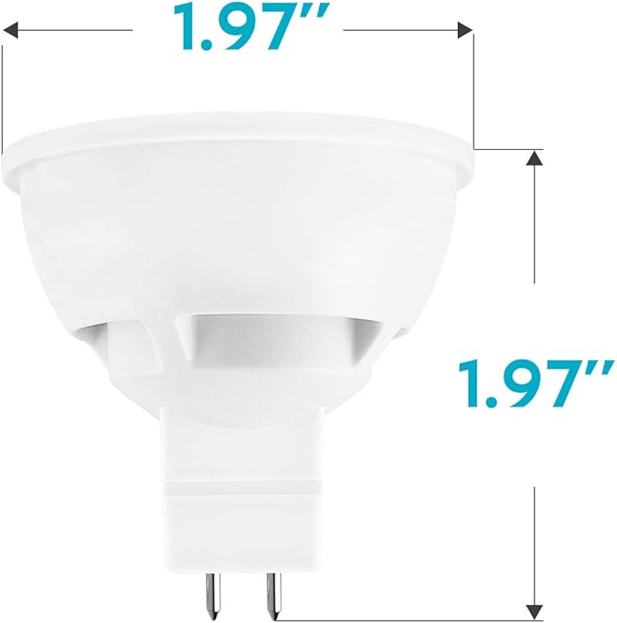 LUXRITE MR16 LED Bulb 50W Equivalent, 12V, 3000K Soft White Dimmable, 500 Lumens, GU5.3 LED Spotlight Bulb 6.5W, Enclosed Fixture Rated, Perfect for Track and Home Lighting (24 Pack)