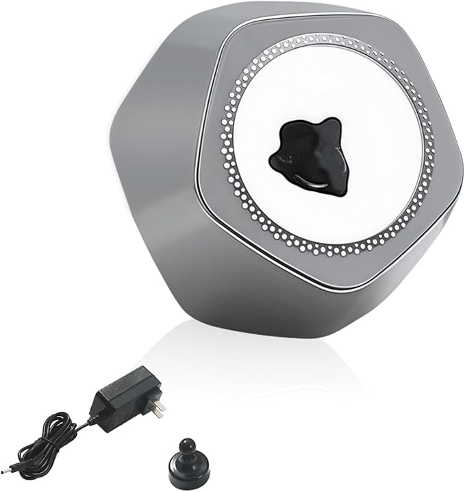Dynamic Ferrofluid Bluetooth Speaker with Rhythm LED Light & Dancing Liquid Display - Interactive Audio Visualizer for Gaming, Desktop, Home Decor (Magnetic Liquid Art in Glass) (Gray)