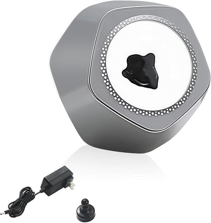 Dynamic Ferrofluid Bluetooth Speaker with Rhythm LED Light & Dancing Liquid Display - Interactive Audio Visualizer for Gaming, Desktop, Home Decor (Magnetic Liquid Art in Glass) (Gray)