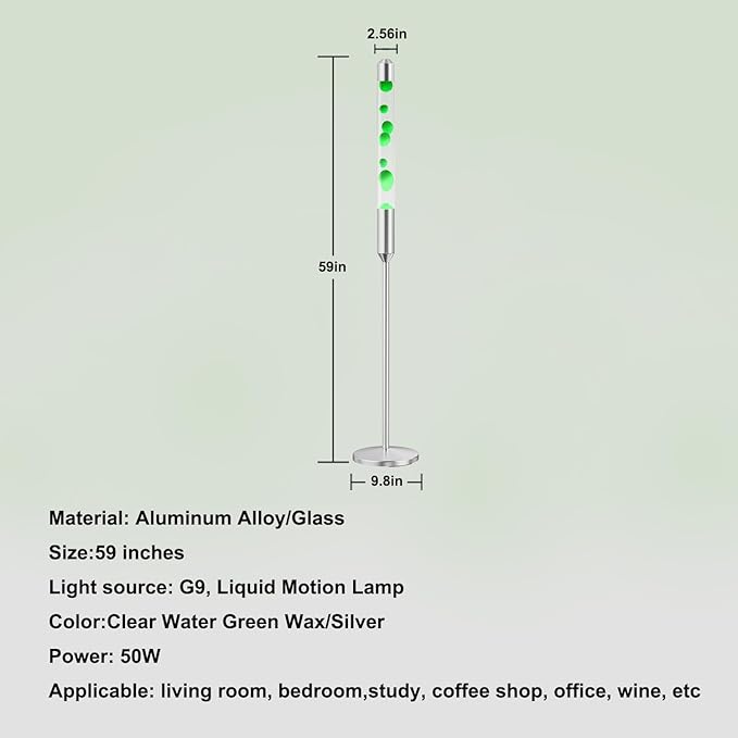 59-Inch Liquid Motion Lamp,Magma Lamp, Mood Relaxation Light，Suitable for Home Decoration,Office Decoration, Cafes,Bars,Etc (59IN(Silver))