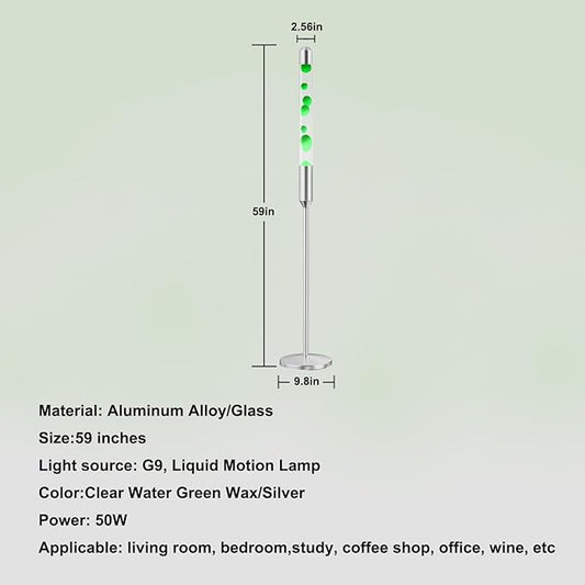 59-Inch Liquid Motion Lamp,Magma Lamp, Mood Relaxation Light，Suitable for Home Decoration,Office Decoration, Cafes,Bars,Etc (59IN(Silver))