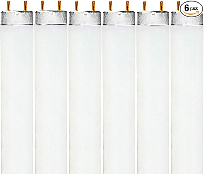 Luxrite F32T8/841 32W 48 Inch T8 Fluorescent Tube Light Bulb, 4100K Cool White, 2800 Lumens, G13 Medium Bi-Pin Base, LR20732, 6 count (Pack of 1)