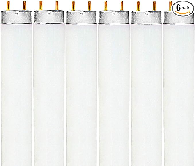 LUXRITE F32T8/865 32W 48 Inch T8 Fluorescent Tube Light Bulb, 6500K Daylight, 2800 Lumens, G13 Medium Bi-Pin Base, LR20735, 6-Pack