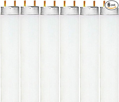 LUXRITE F32T8/865 32W 48 Inch T8 Fluorescent Tube Light Bulb, 6500K Daylight, 2800 Lumens, G13 Medium Bi-Pin Base, LR20735, 6-Pack