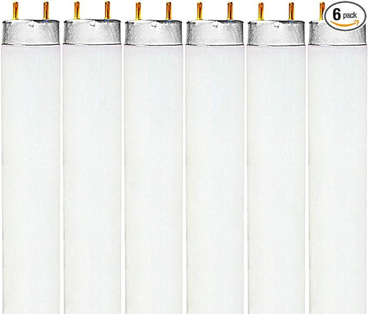 LUXRITE F32T8/865 32W 48 Inch T8 Fluorescent Tube Light Bulb, 6500K Daylight, 2800 Lumens, G13 Medium Bi-Pin Base, LR20735, 6-Pack