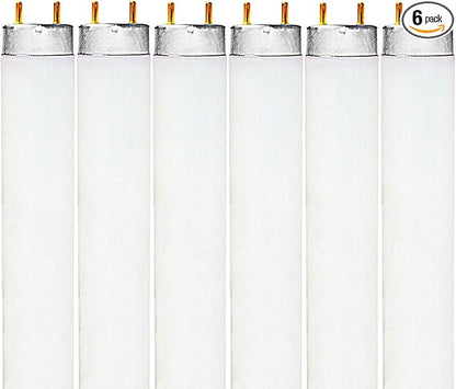 LUXRITE F32T8/835 32W 48 Inch T8 Fluorescent Tube Light Bulb, 3500K Natural White, 2800 Lumens, G13 Medium Bi-Pin Base, LR20740, 6-Pack