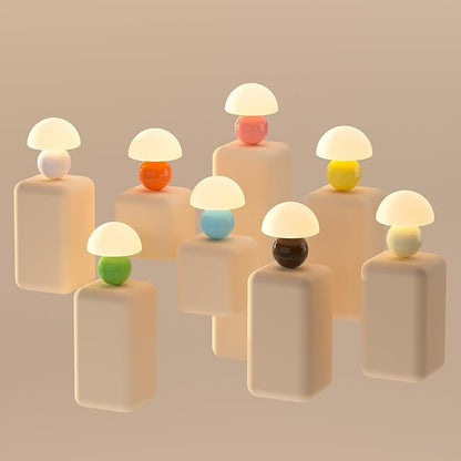 Mushroom Lamp Table Lamp for Bedroom,Desk Bedside Small Lamps for Living Room Night Stands,Mushroom Decor Cute Mini Modern Mid Century Lamps,Unique Aesthetic Home Living Room Decor(Cream)