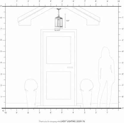 Livex Lighting 1 Light Antique Brass Outdoor Pendant Lantern