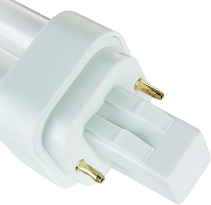 Diodesy- PLD Double U-Shaped Twin Tube CFL Bulbs 13W 660 Lumens Plug-in GX23-2 2-Pin Base 3500K Neutral White Pack of 10- Compact Fluorescent Light Bulb
