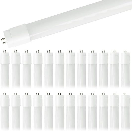 GoodBulb 4 Foot LED Tube 17 Watt T8 Medium Bi-Pin Base 5000K Daylight High Output 2400 Lumens 83 CRI Type A Plug & Go Car Dealership Lighting 25 Pack