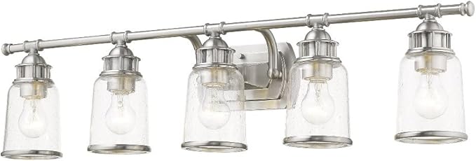 Livex 10515-05 Contemporary Modern Five Light Bath Vanity from Lawrenceville Collection Finish, Polished Chrome