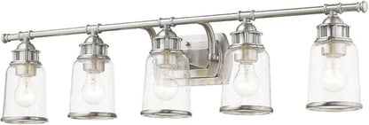 Livex 10515-05 Contemporary Modern Five Light Bath Vanity from Lawrenceville Collection Finish, Polished Chrome