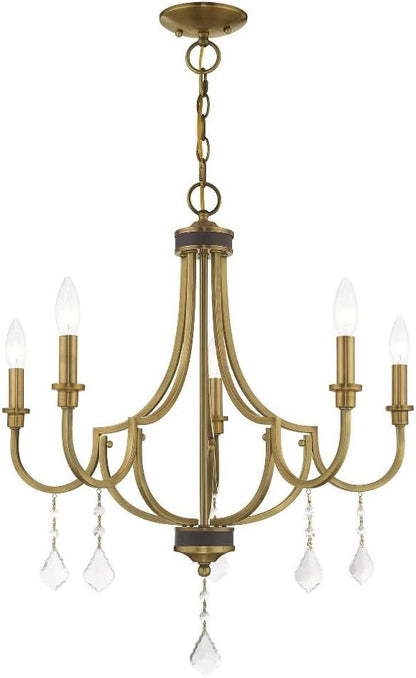 Livex Lighting 5 Lt Antique Brass Chandelier