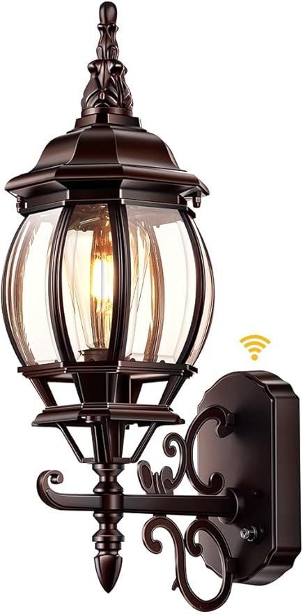 VIANIS Oil Rubbed Bronze Outdoor Light Fixtures Wall Mount, Modern Front Porch Lanterns Wall Sconce, Anti-Rust Outside Garage Lights Dusk to Dawn Lighting for Patio, Waterproof Coach Lights for House