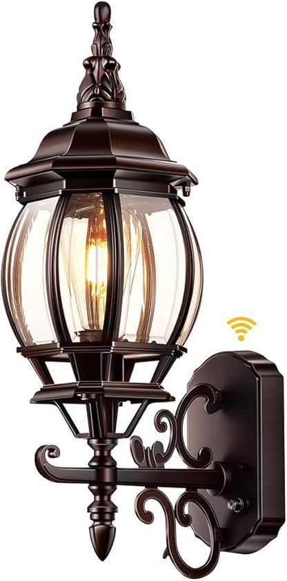 VIANIS Oil Rubbed Bronze Outdoor Light Fixtures Wall Mount, Modern Front Porch Lanterns Wall Sconce, Anti-Rust Outside Garage Lights Dusk to Dawn Lighting for Patio, Waterproof Coach Lights for House
