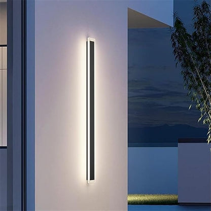 Long Outdoor Wall Light 47.2In 4000K,Modern Black Exterior Wall Mount Outdoor Lighting IP65 Waterproof for Porch Courtyard,1Pack