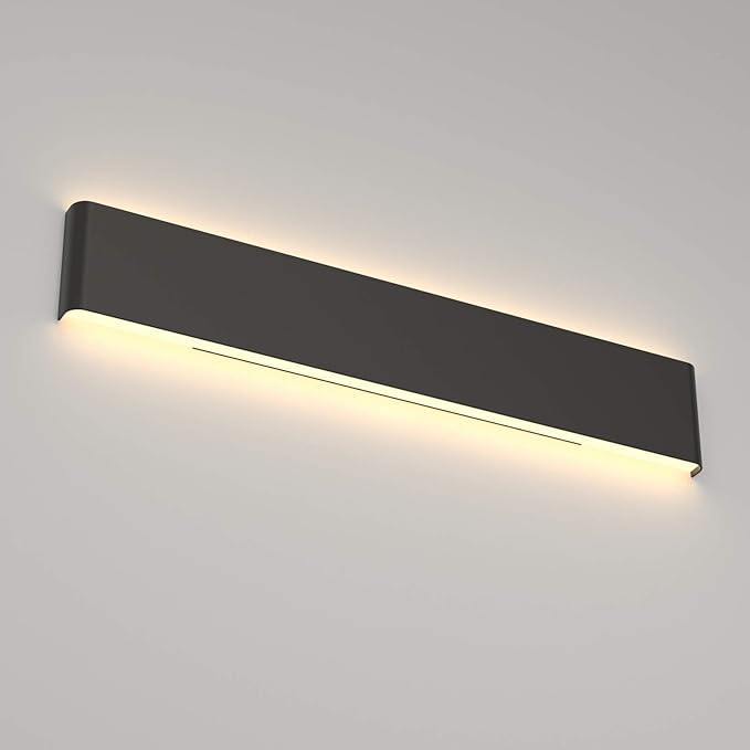 Ralbay 30W Bathroom Light Fixture 32.67 inch Vanity Lights Arm Length Wall Light for Bathroom Dressing Room IP44 Waterproof 3900LM Warm White Light 3000K, Black