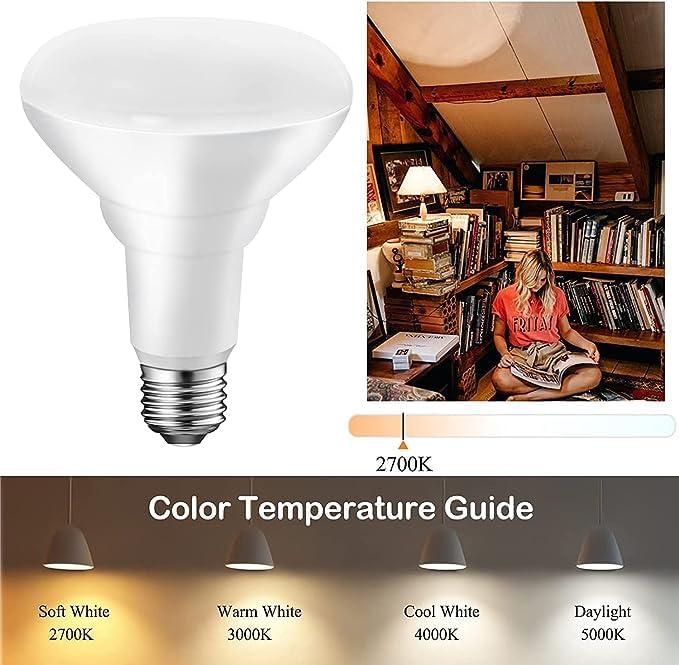 Energetic 20 Pack 65W BR30 LED Recessed Light Bulb, Dimmable, 650 Lumens, Soft White 2700K, E26 Base, Indoor Flood Light for 5/6 Inches Cans