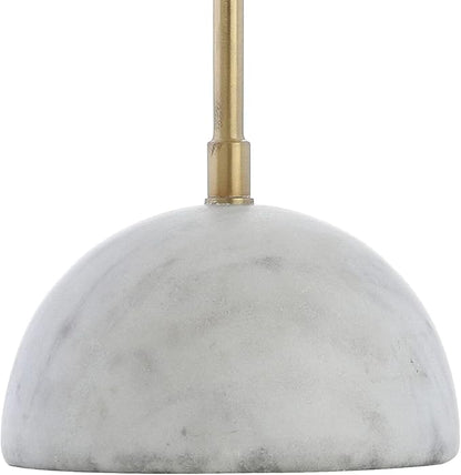 JONATHAN Y JYL6000A 23.5" Modern Brass and Marble Table Lamp, Contemporary Task Lamp for Office Desk, Bedside Nightstand Lamp for Bedroom, Living Room with Brass Gold Metal Shade, LED Bulb Included