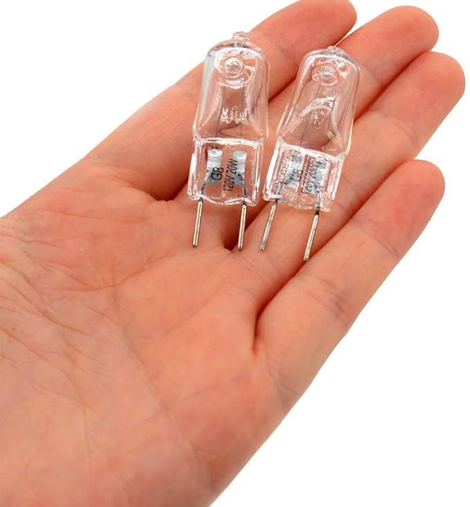 Vinaco G8 Halogen Bulb 50W, 10 Pack High Output 120V With G8 Base, 2800K Warm White Dimmable Xenon Light for Range Hood, Cabinet, Chandelier, Table Lamp