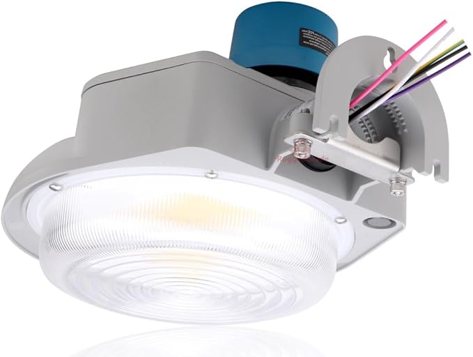 RuggedGrade 60W - Vontair Series - LED Barn Style Light with Photocell - 9,000 Lumens - Color Selectable 3000K/4000K/5000K - Gray Housing - Outdoor Light - DLC 5.1 Premium