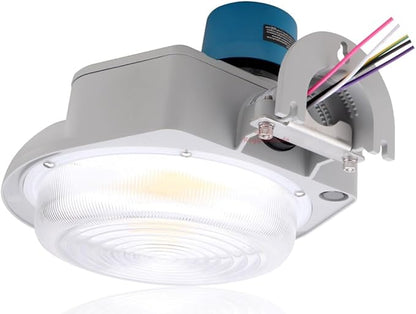 RuggedGrade 60W - Vontair Series - LED Barn Style Light with Photocell - 9,000 Lumens - Color Selectable 3000K/4000K/5000K - Gray Housing - Outdoor Light - DLC 5.1 Premium