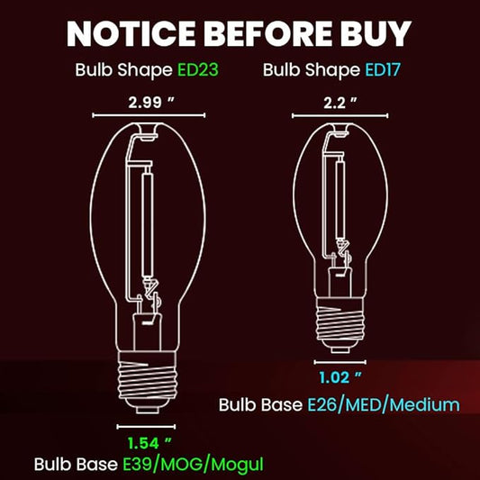 LU100/MED High Pressure Sodium Light Bulb, 100 Watts, ED17/MED, Medium Base (E26), ANSI Code S54, 9000 Lumen, 24000 Life Hours, Clear Bulb, 2100K, 2 Pack