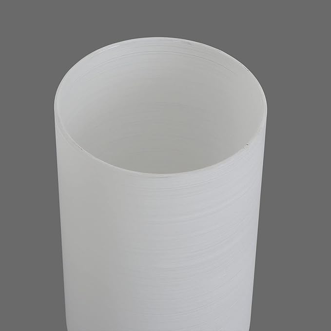 2 Pack White Frosted Spiral Textured Glass Shade, Cylinder Light Fixture Replacement Globe or Cover with 1-5/8-Inch Fitter for Chandelier Wall Sconce Pendant Light, G0071