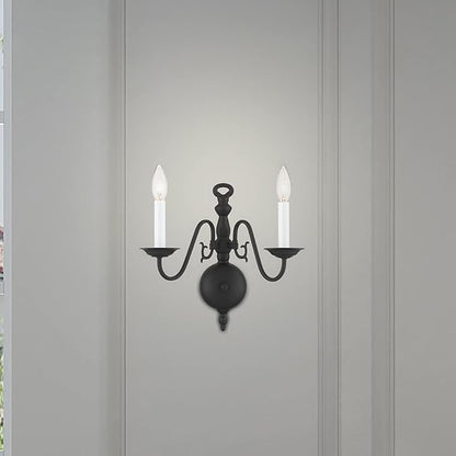 Livex Lighting 5002-07 Williamsburgh 2-Light Wall Sconce, Bronze
