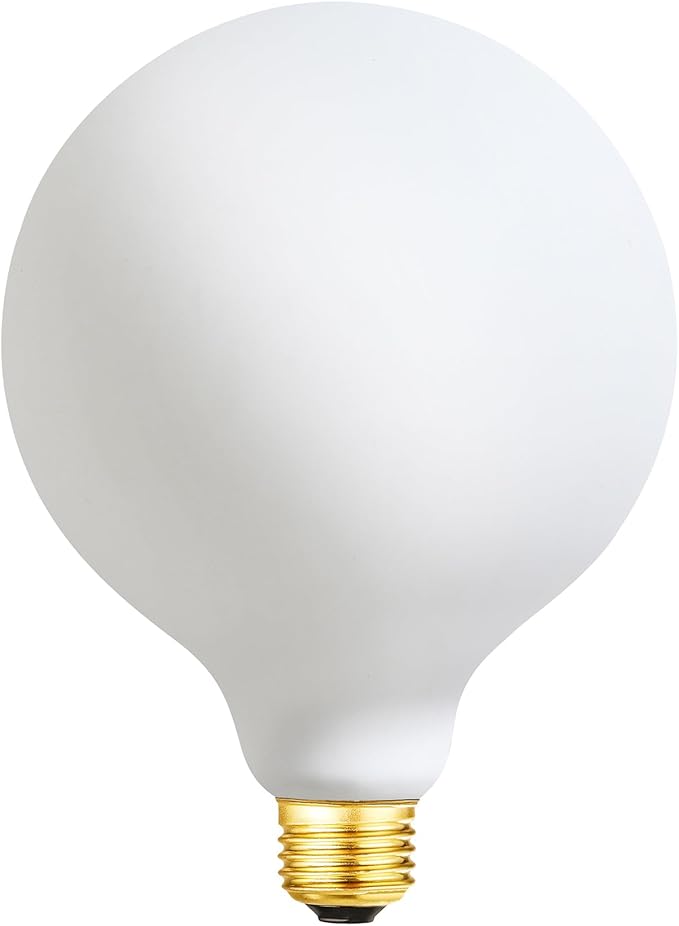 Leools LED Light Bulb G40 Dimmable Flick-Free Matt 4W Frosted Glass CRI95 Warm White 438LM, 40W Equivalent Vintage LED Edison Globe Filament Light Bulb,E26 Base, 1 Pack