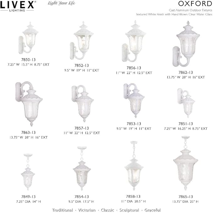 Livex Lighting 7869-14 Oxford 4 Light Outdoor 4 Head Post, Black