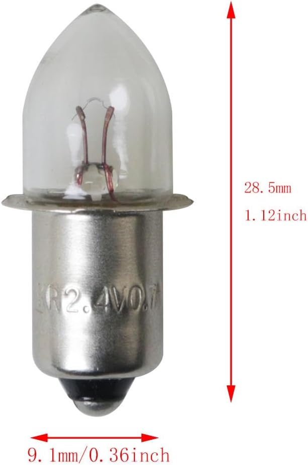 5pcs 2.4V 0.75A Bayonet Base Krypton Replacement Bulb for Flashlight Replacement Bulb Flashlight Work Light Flashlight Bulb Small Electric Beads