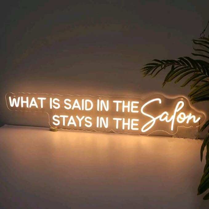 What is Said in the Salon Stays in the Salon Neon sign Girl Boss Sign, Beauty Neon Sign, Studio Neon Sign,Custom Business Sign Size:25inches