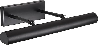 Matte Black Picture Lights for Wall, 18" Linear Picture Light Hardwired, 3-Light Bronze Art Light, Warm White 2700k Dimmable Gallery Light, 270° Picture Frame Lights for Bathroom, Living Room, Hallway